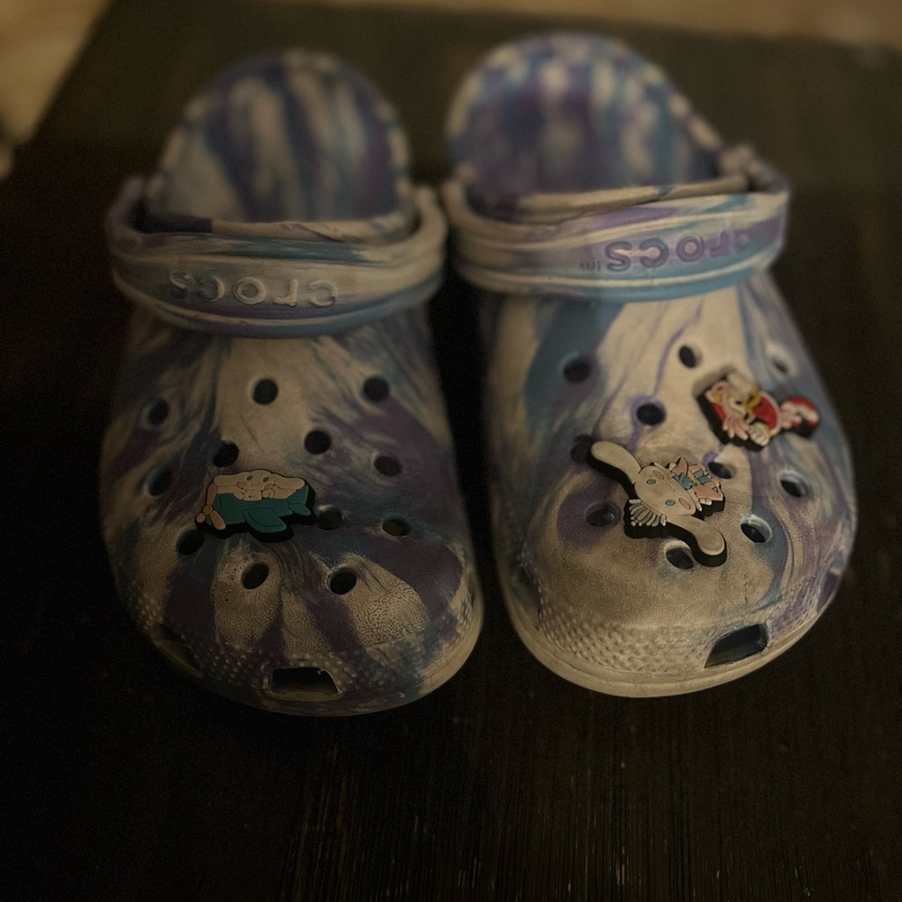 Shoes - Blue and White crocs